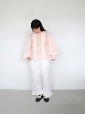 pot and tea インドアンティークレースブラウス［期間限定販売］
