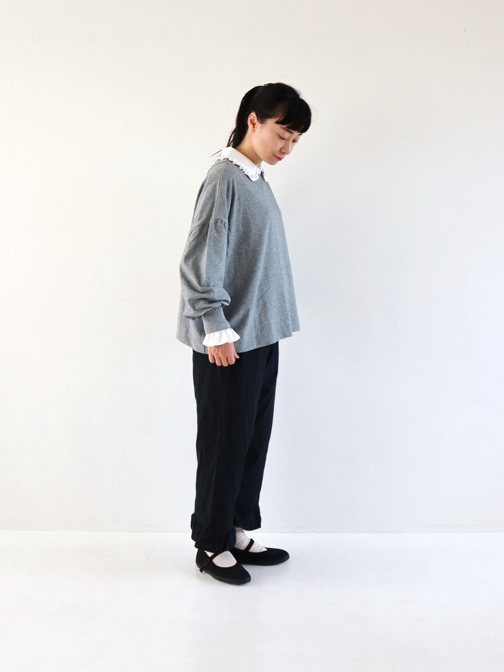 pot and tea パフ袖カットソー［期間限定販売］