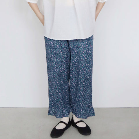 pot and tea NEW花柄裾フリルパンツ［期間限定販売］