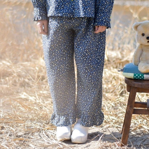 pot and tea NEW花柄裾フリルパンツ［期間限定販売］