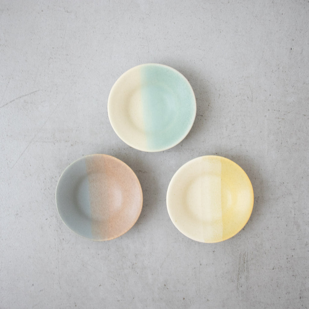 Awabi ware 二彩丸豆皿［期間限定販売］