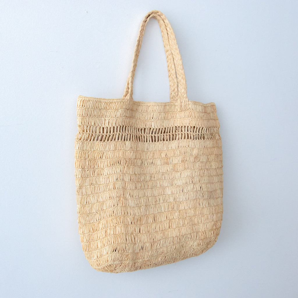 AMPIANA Line tote bag ナチュラル［期間限定販売］