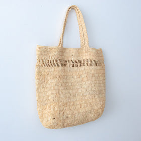 AMPIANA Line tote bag ナチュラル［期間限定販売］