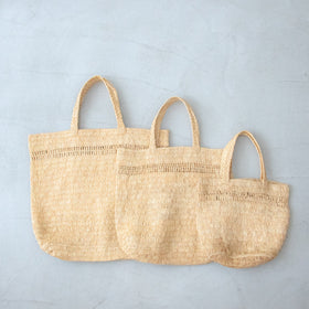 AMPIANA Line tote bag ナチュラル［期間限定販売］