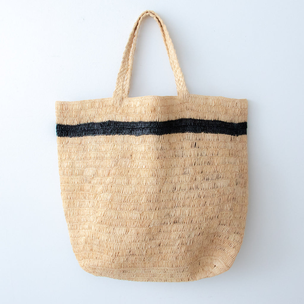 AMPIANA Line tote bag Color line ブラック［期間限定販売］