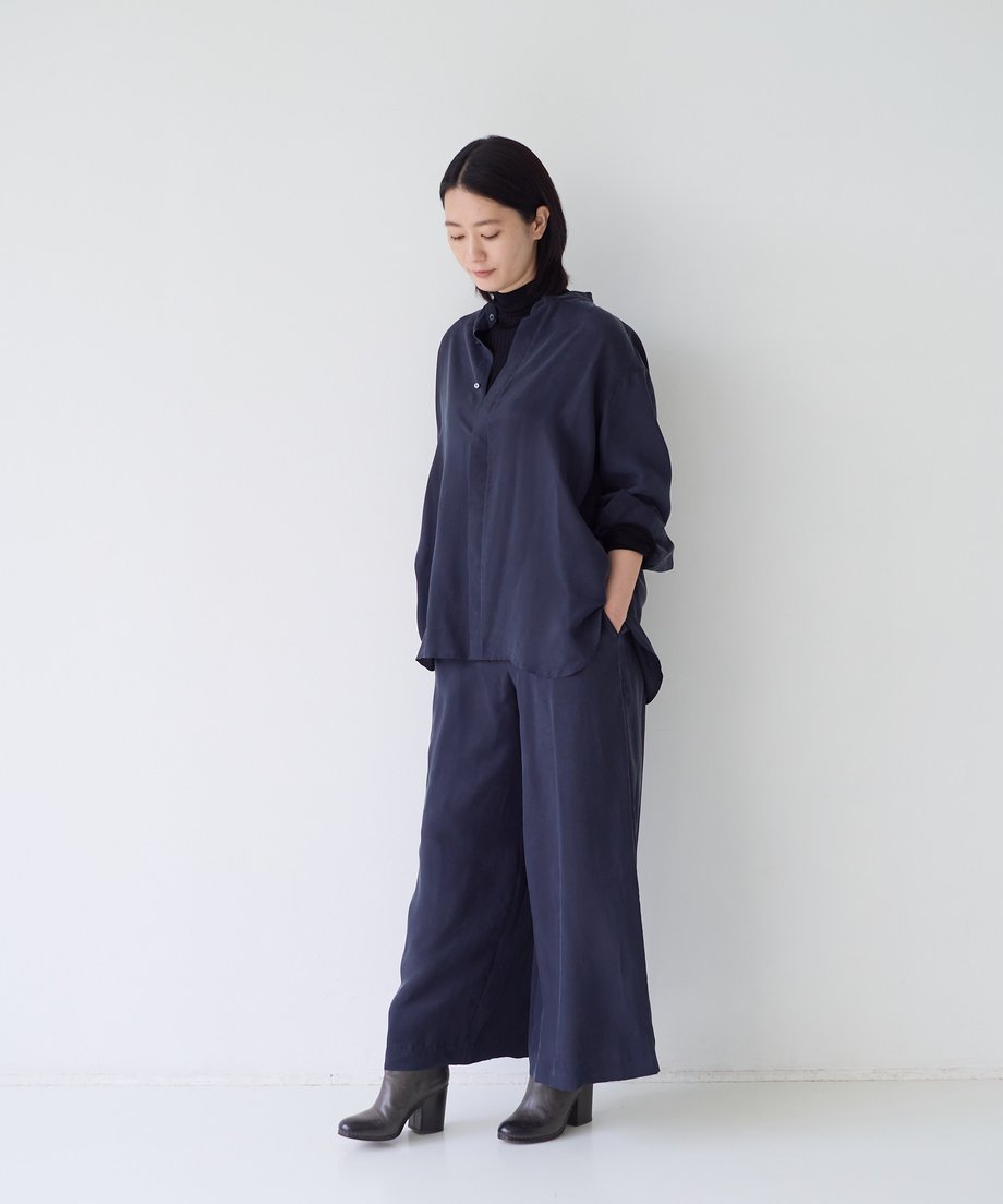 fruits of life キュプラバンドカラーシャツ［期間限定販売］