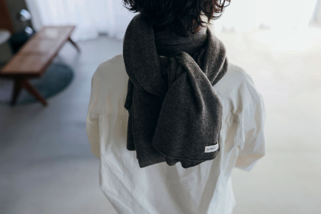 HOKOS BLISS Cashmere blanket stole コーヒー［期間限定販売］