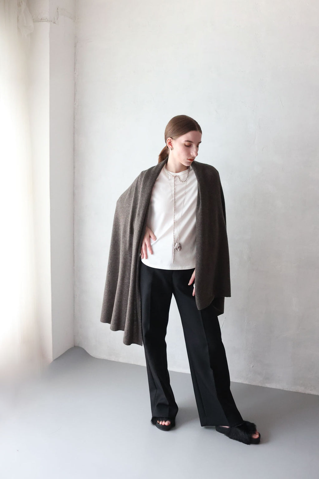 HOKOS BLISS Cashmere blanket stole コーヒー［期間限定販売］
