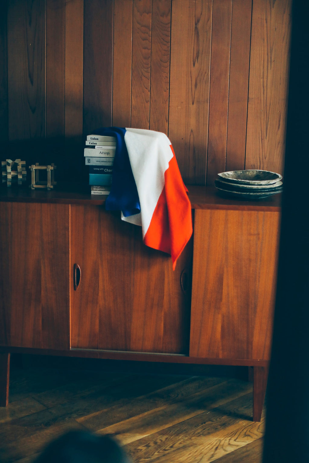 HOKOS Cashmere multi blanket トリコロール［期間限定販売］