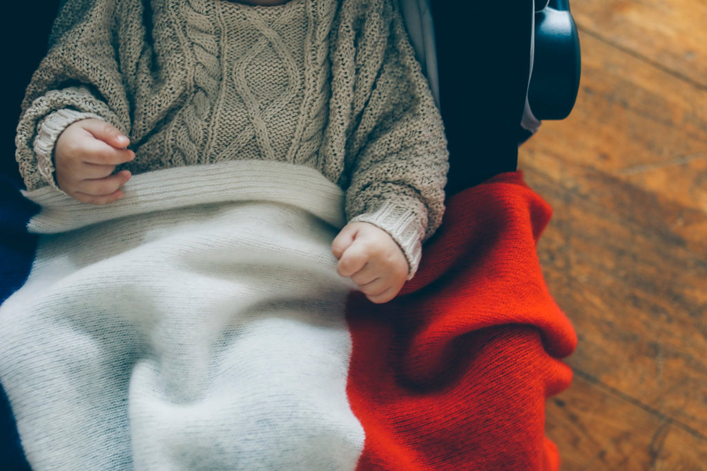 HOKOS Cashmere multi blanket トリコロール［期間限定販売］