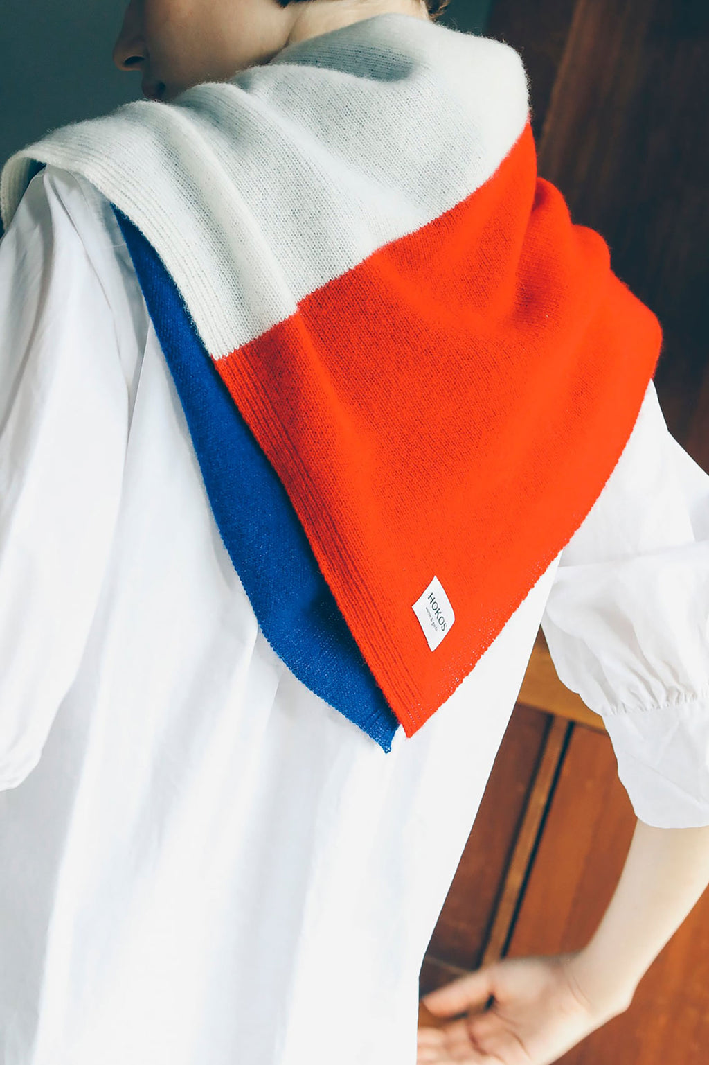 HOKOS Cashmere multi blanket トリコロール［期間限定販売］