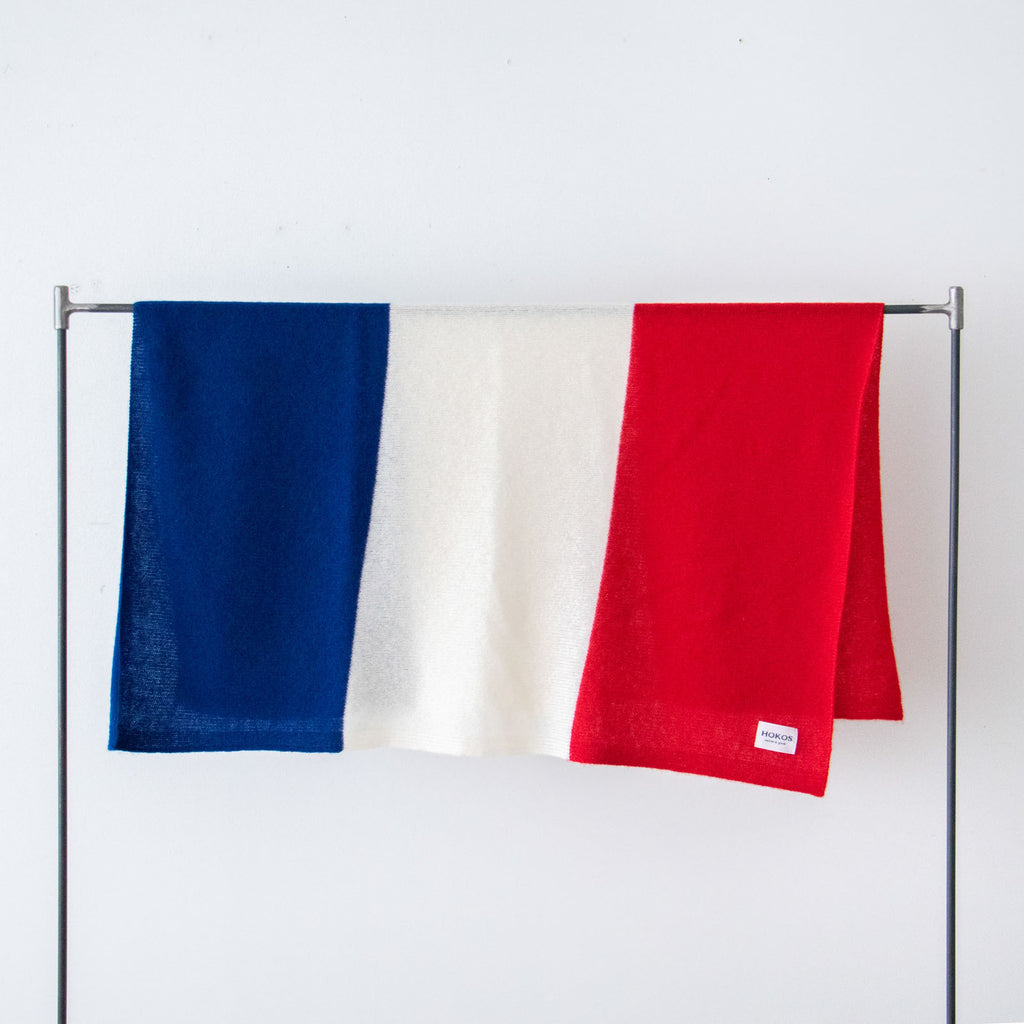 HOKOS Cashmere multi blanket トリコロール［期間限定販売］