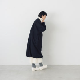 【SALE】 Honnete タックスリーブ オーバーフィットコート ブラック