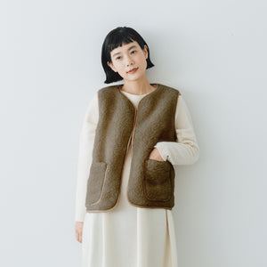大人気♪コールドブレーカー　ウール　ボアベスト　ホワイト　XS コールドブレーカー COLDBREAKER ベスト メンズ Vest Pepitco