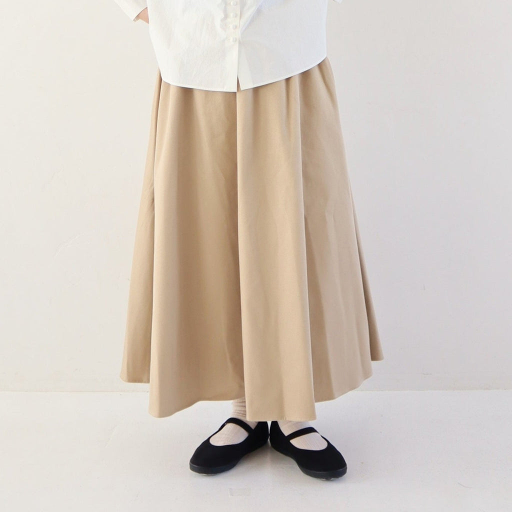 pot and tea チノクロスたっぷりフレアスカート［期間限定販売］