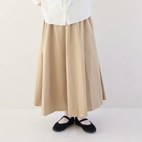 pot and tea チノクロスたっぷりフレアスカート［期間限定販売］