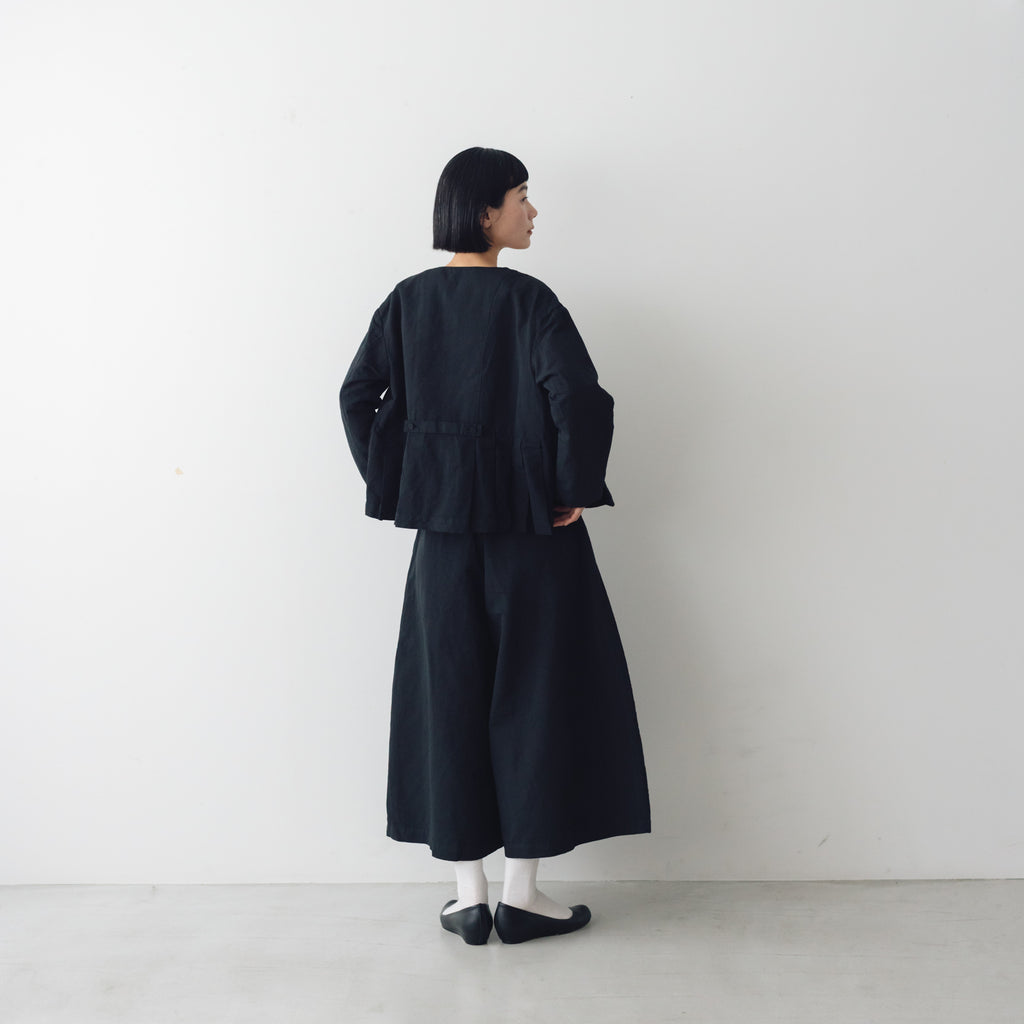 MAGALI ハイカウントコットンリネン ダブルボタンジャケット