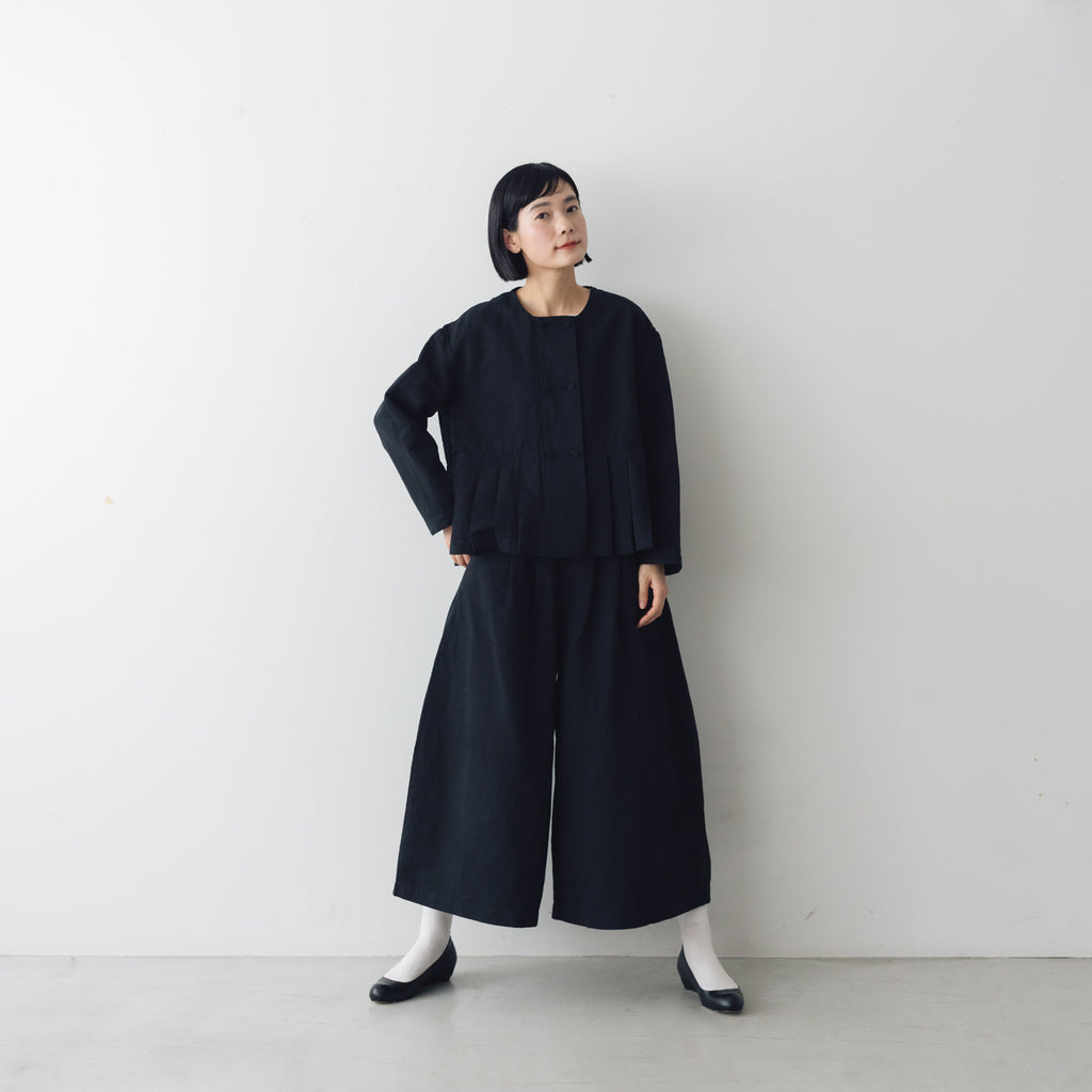 MAGALI ハイカウントコットンリネン ダブルボタンジャケット