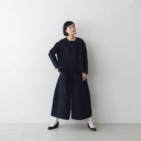 MAGALI ハイカウントコットンリネン ダブルボタンジャケット