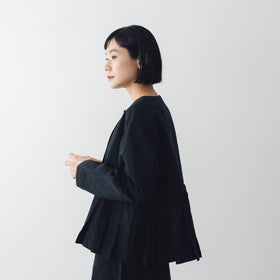 MAGALI ハイカウントコットンリネン ダブルボタンジャケット