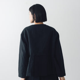 MAGALI ハイカウントコットンリネン ダブルボタンジャケット