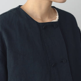 MAGALI ハイカウントコットンリネン ダブルボタンジャケット