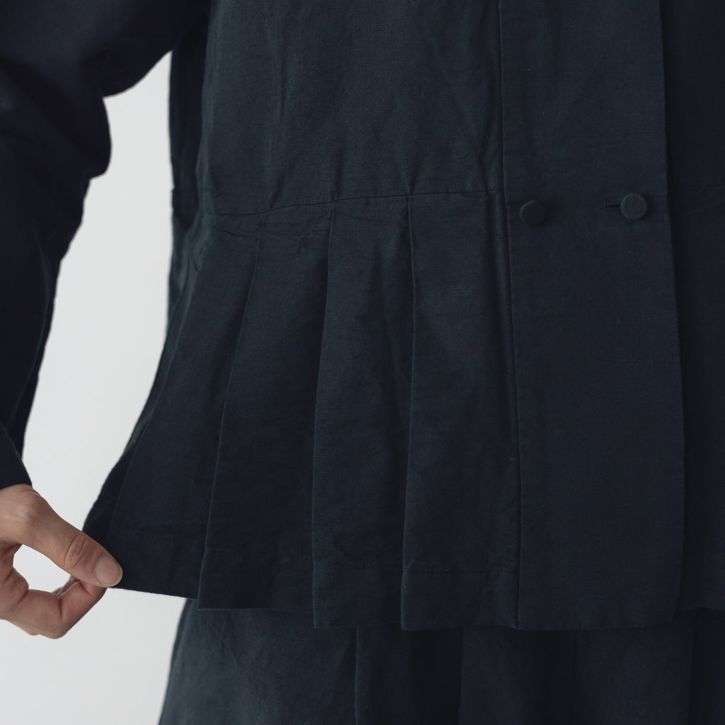 MAGALI ハイカウントコットンリネン ダブルボタンジャケット