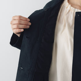 MAGALI ハイカウントコットンリネン ダブルボタンジャケット