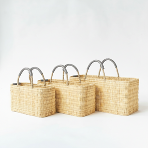 warang wayan ストローかごバッグ 浅型 グレー ｜くらすこと公式