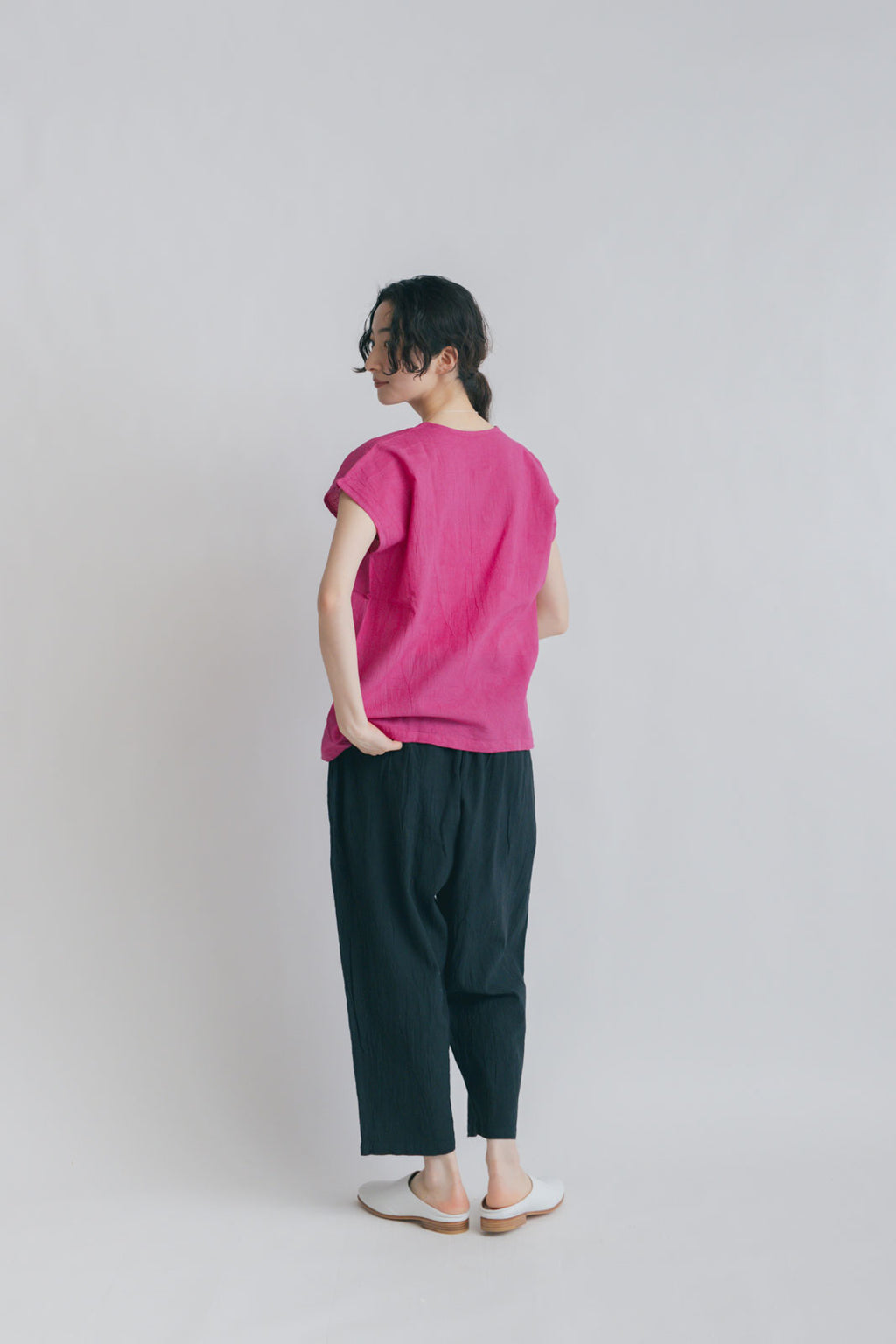 ヂェン先生の日常着 ヘンリーネック フレンチトップス