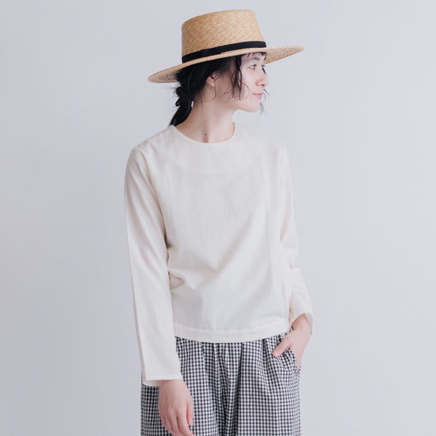 F/style 亀田縞のブラウス