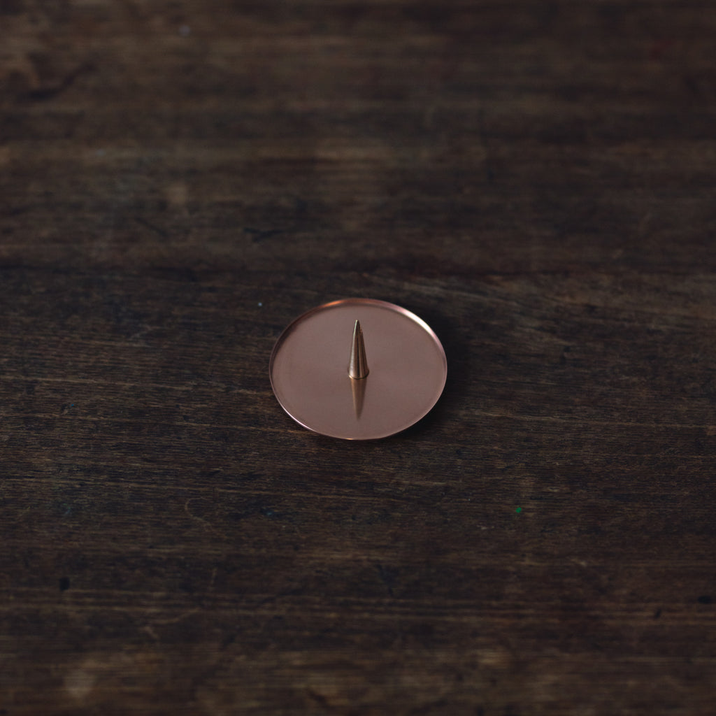 和蝋燭の燭台（素銅）