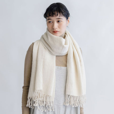 PUENTE Rueca 手紡ぎアルパカ手織り ショール 綾織［期間限定販売］