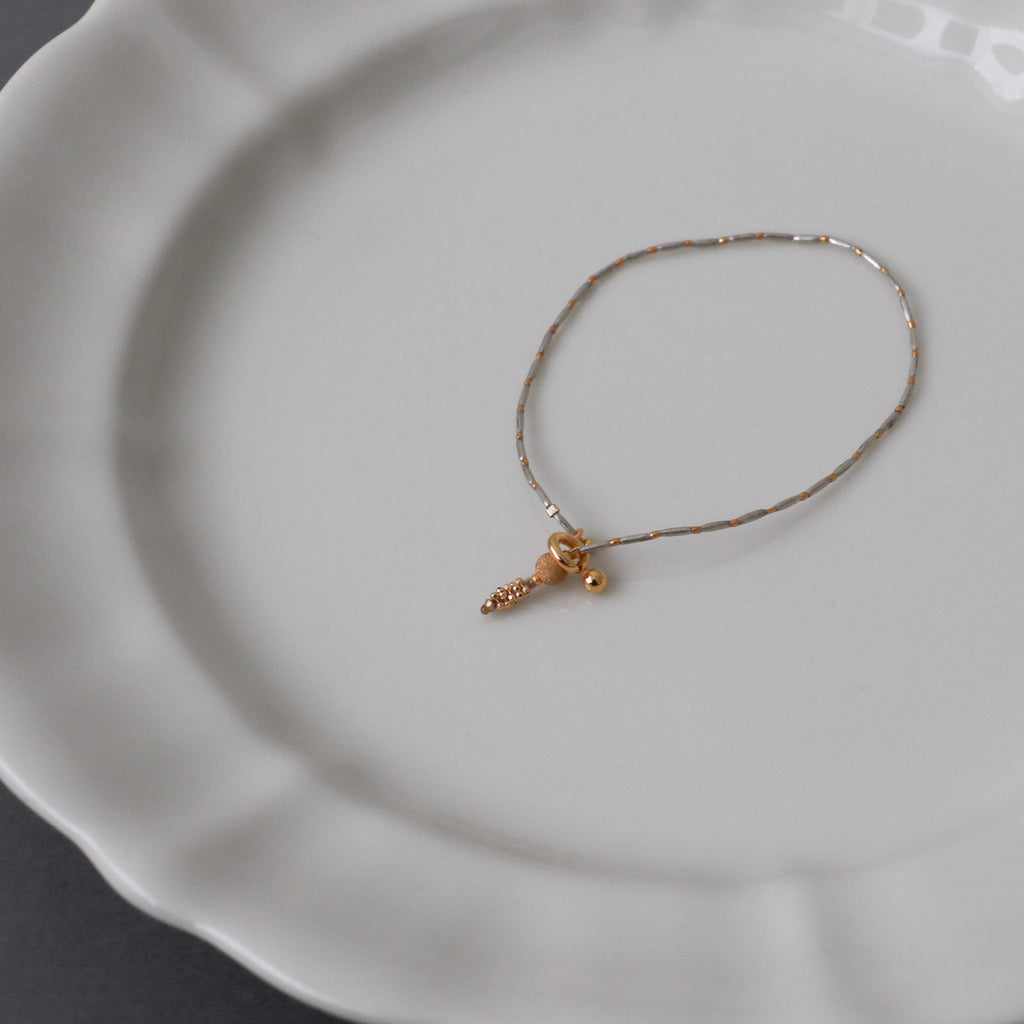曉 ater K18YG × karen silver bracelet