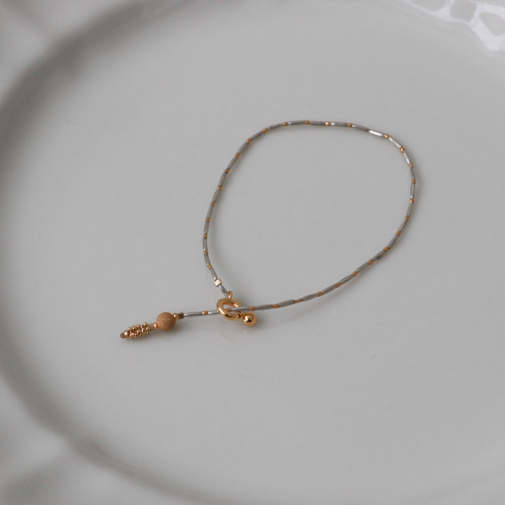 曉 ater K18YG × karen silver bracelet