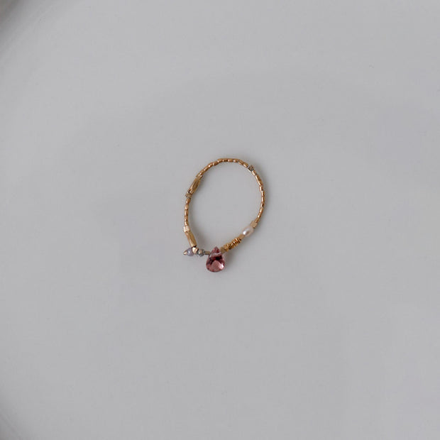 曉 ater tourmaline ring ピンク