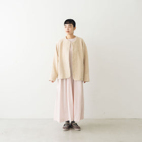 comm. arch. ウールコットン ボア フリース カーディガン