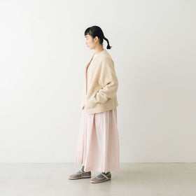 comm. arch. ウールコットン ボア フリース カーディガン