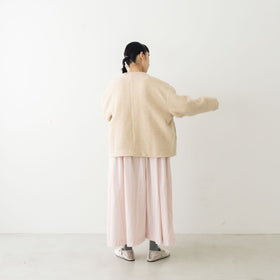 comm. arch. ウールコットン ボア フリース カーディガン