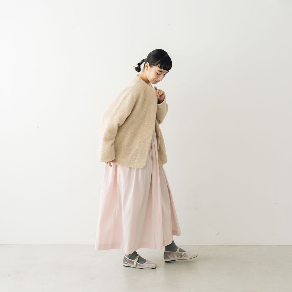 comm. arch. ウールコットン ボア フリース カーディガン