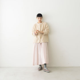 comm. arch. ウールコットン ボア フリース カーディガン