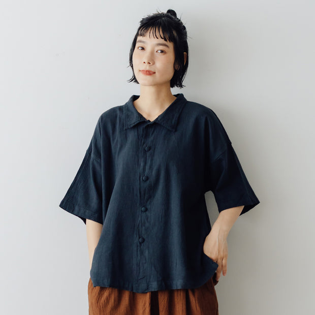 くらすこと別注〉ヂェン先生の日常着 ビッグブラウス ｜くらすこと公式