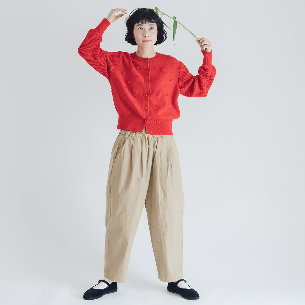 「くらすことの生活日常着」オーガニックパンツ　カーキL kurasukoto オーガニックコットンパンツ｜くらすことの日常生活着 ｜くらすこと