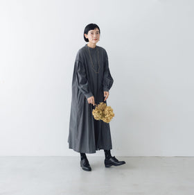 【SALE】「わたしたちらしい、大人のかわいらしさ」キュプラコットン タックワンピース