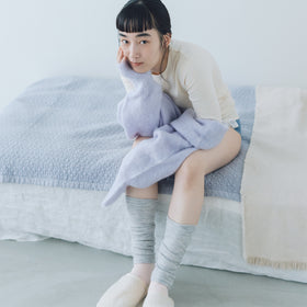 くらすこと 肌側シルク100%のあったかウールレッグウォーマー