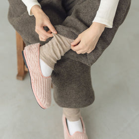 くらすこと 肌側シルク100%のあったかウールレッグウォーマー