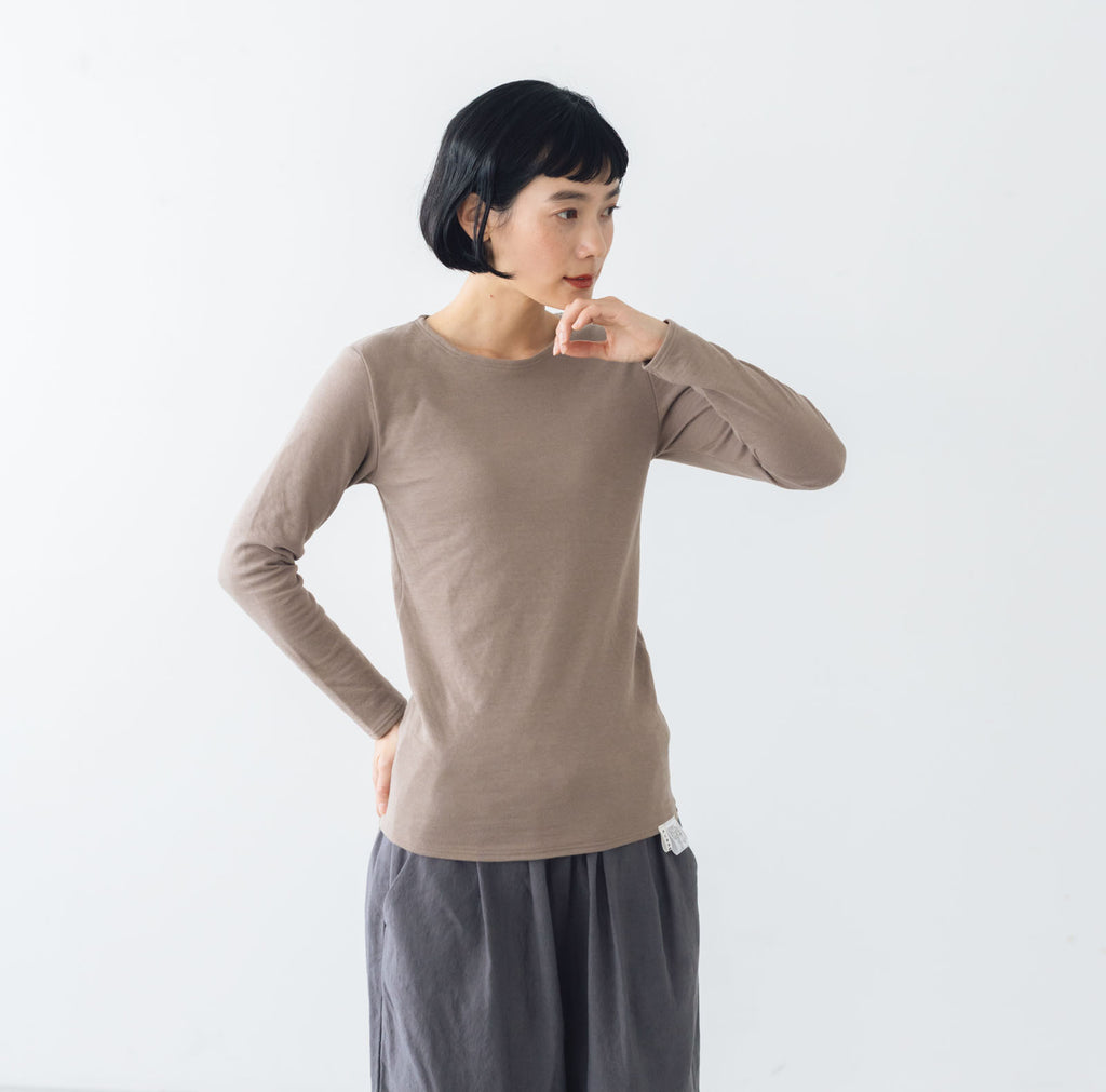 くらすこと 体調整うあったか長袖インナー organic cotton