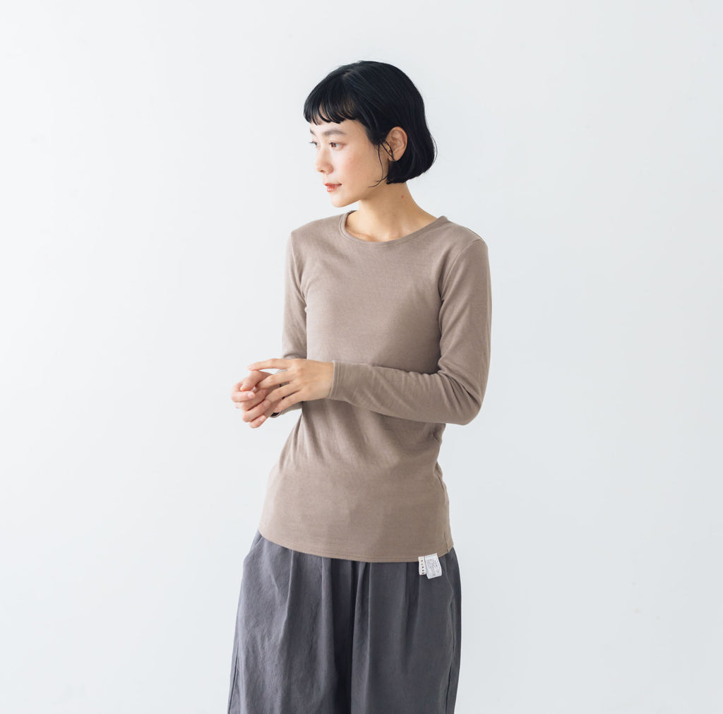 くらすこと 体調整うあったか長袖インナー organic cotton