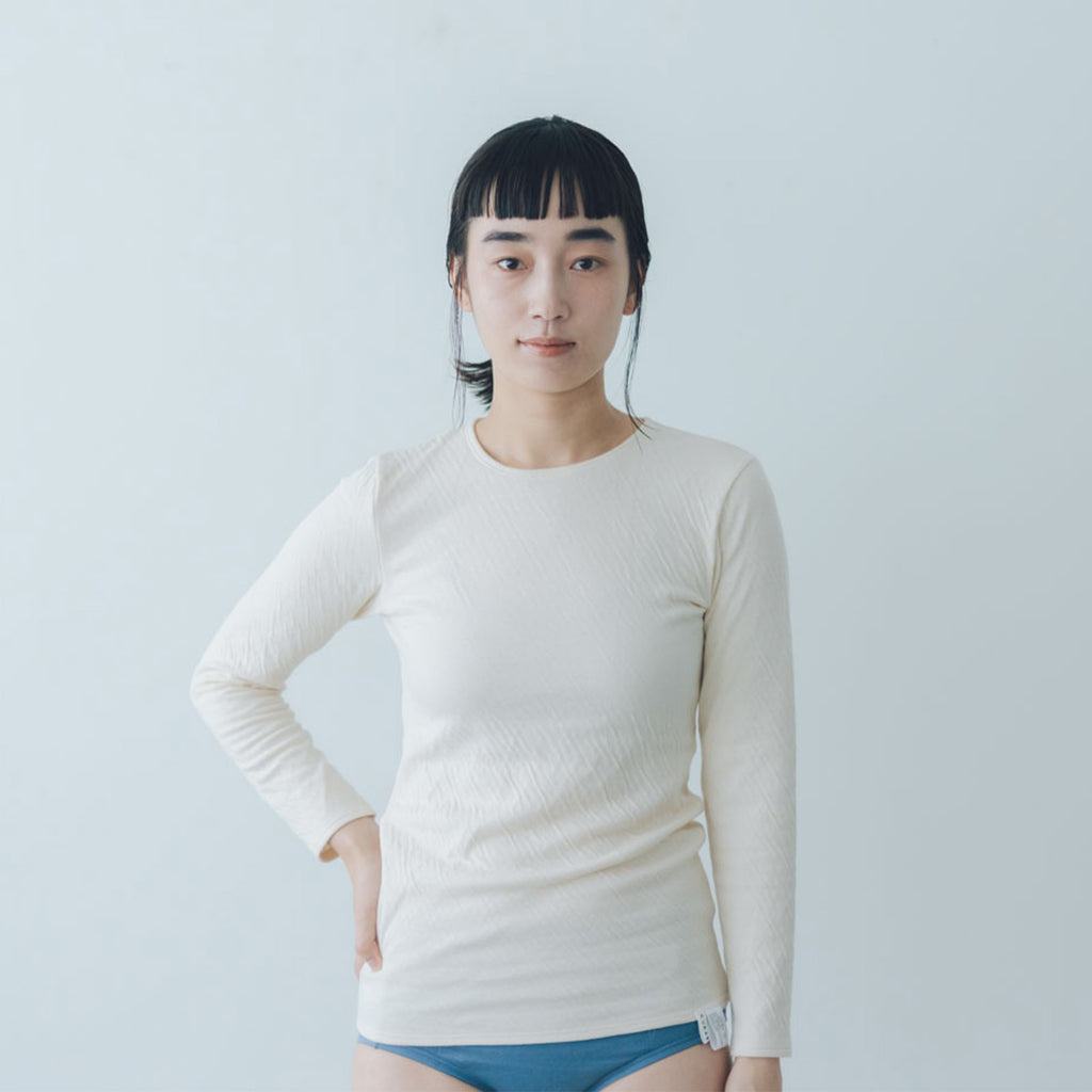 くらすこと 体調整うあったか長袖インナー organic cotton