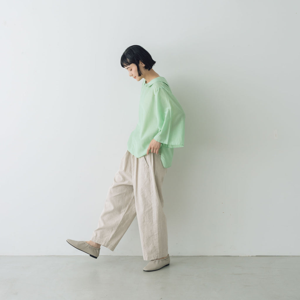 koton フラットカラーブラウス コットンシルク